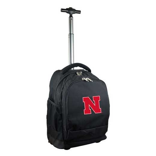 CLNBL780-BK: NCAA Nebraska Cornhuskers Wheeled Premium Backpack